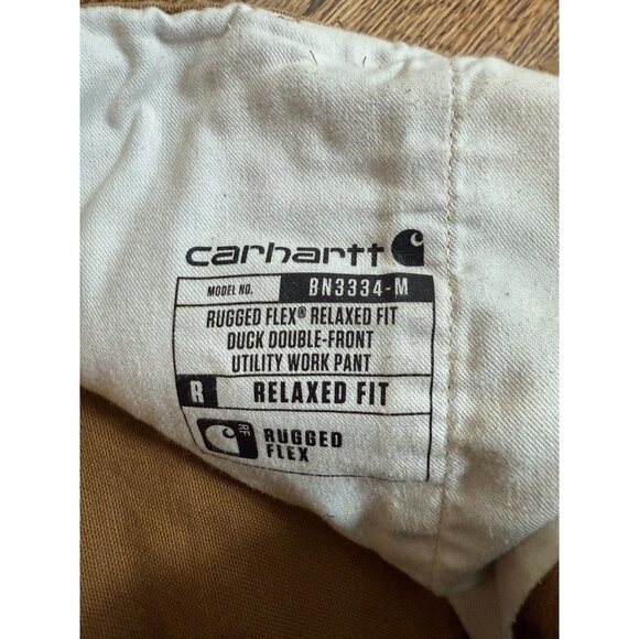 Carhartt Mens BN3334-M Rugged Duck Double Coyote Utility PantsSize 32X30 Grunge - Picture 12 of 16